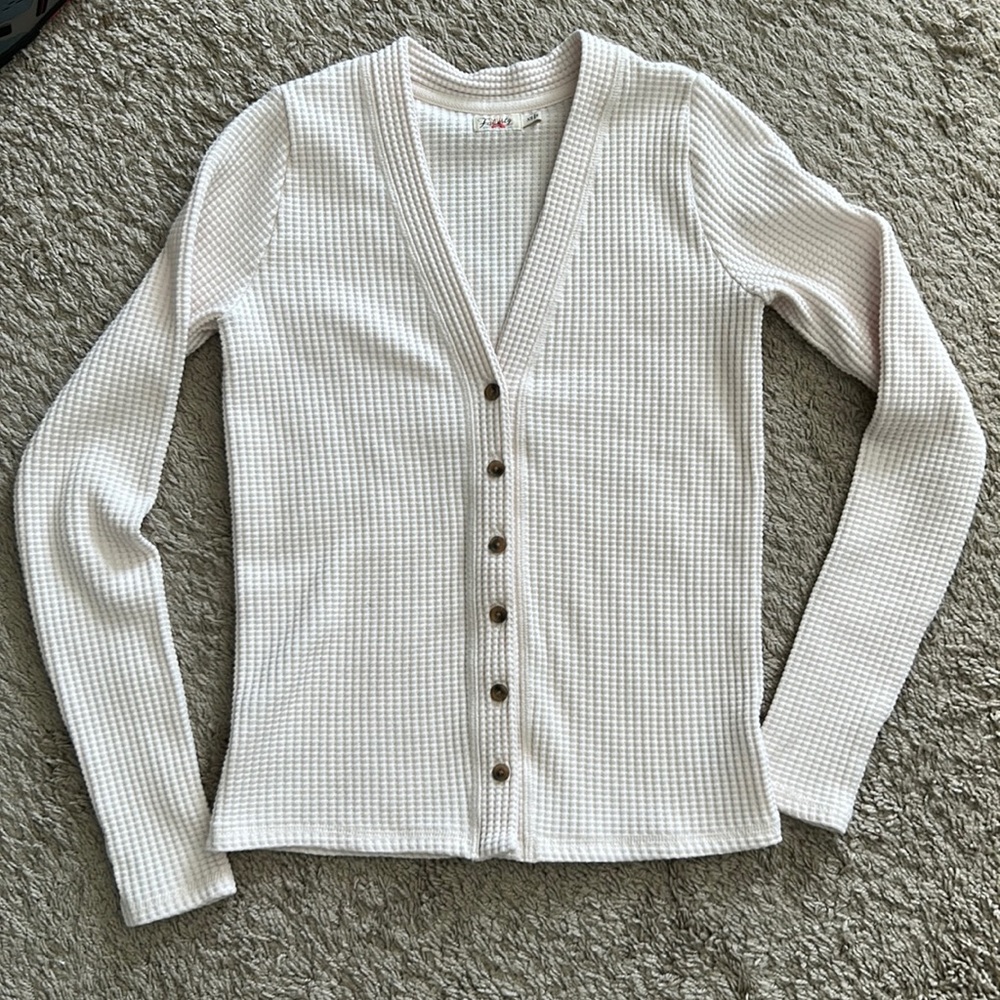 Faherty waffle cardigan
